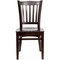 Emma and Oliver Vertical Slat Back Wooden Restaurant Dining Chair